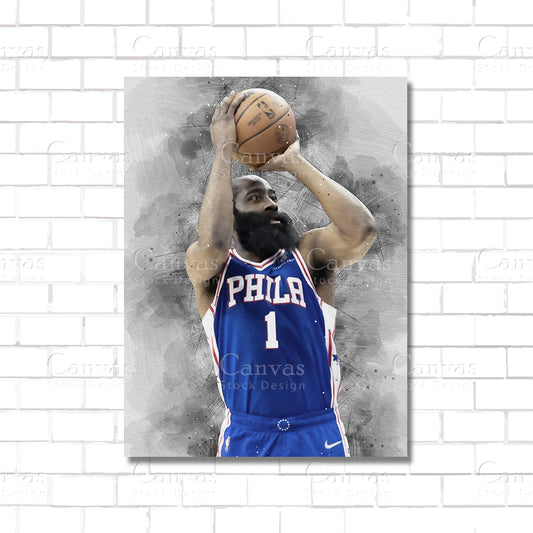 James Harden Canvas Wall Art