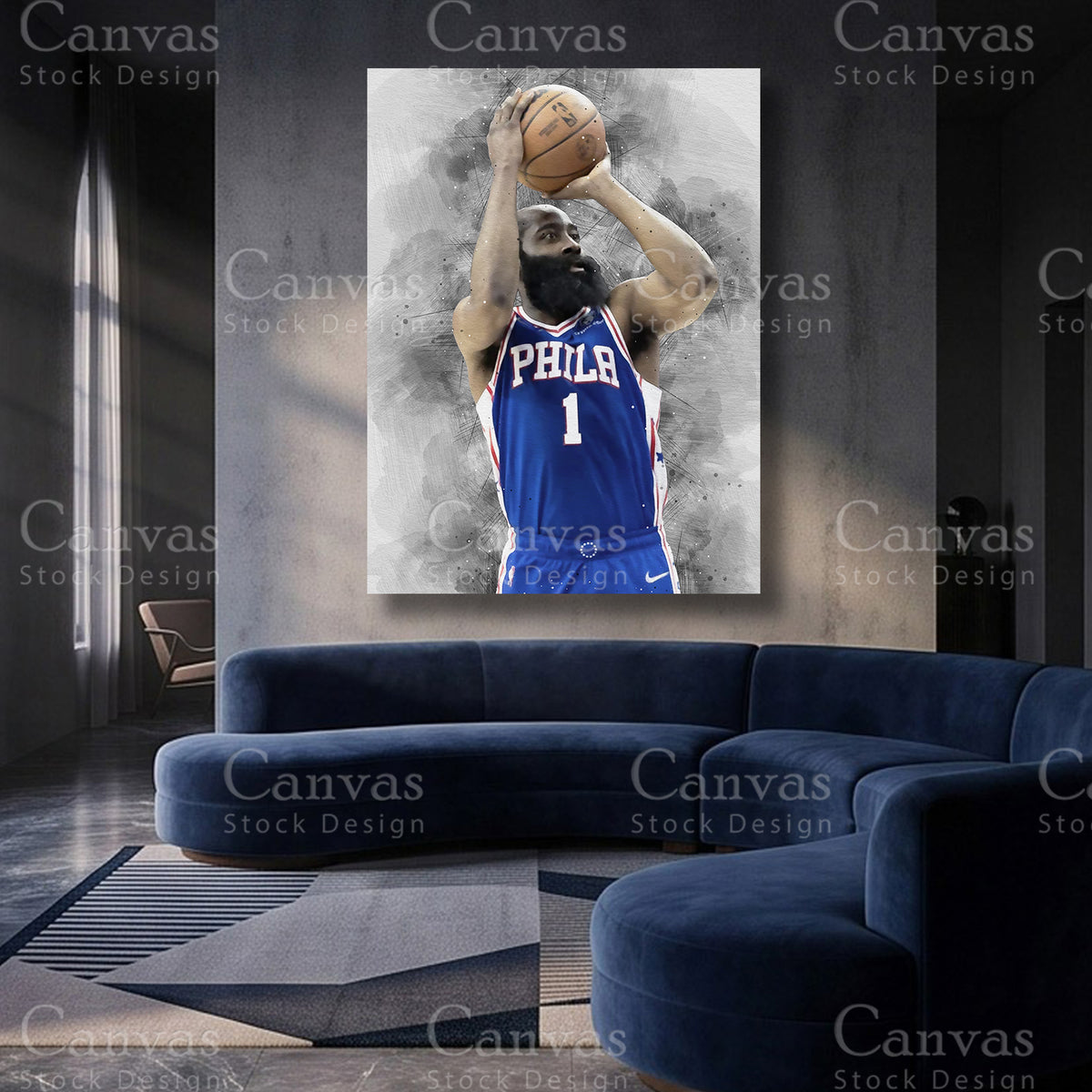 James Harden NBA basketball artwork