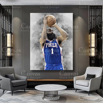 James Harden basketball wall decor