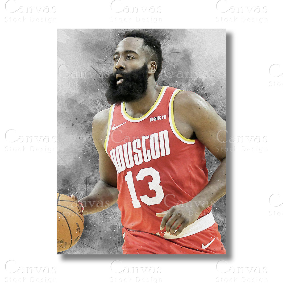 James Harden canvas wall art