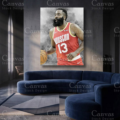 James Harden basketball wall artwork