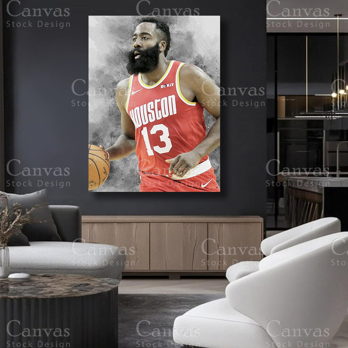 James Harden NBA player artwork