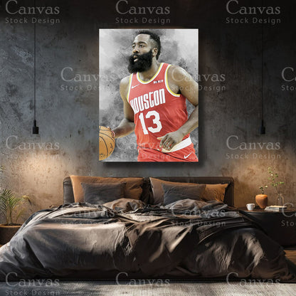 Luxury James Harden basketball canvas