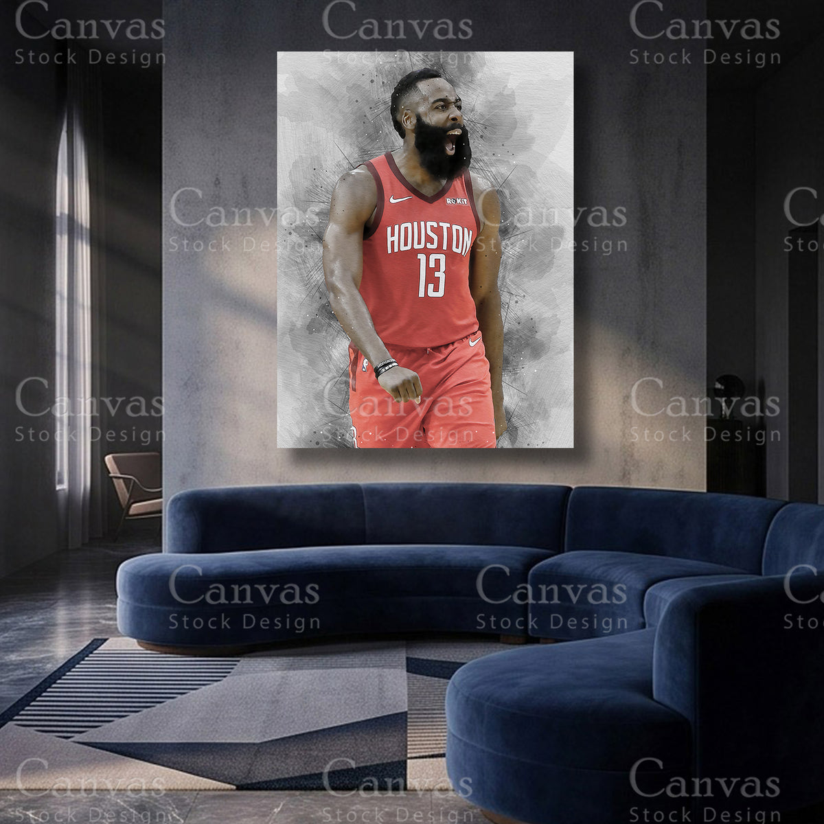 James Harden premium basketball artwork