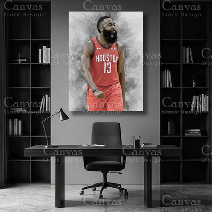 James Harden NBA canvas decor
