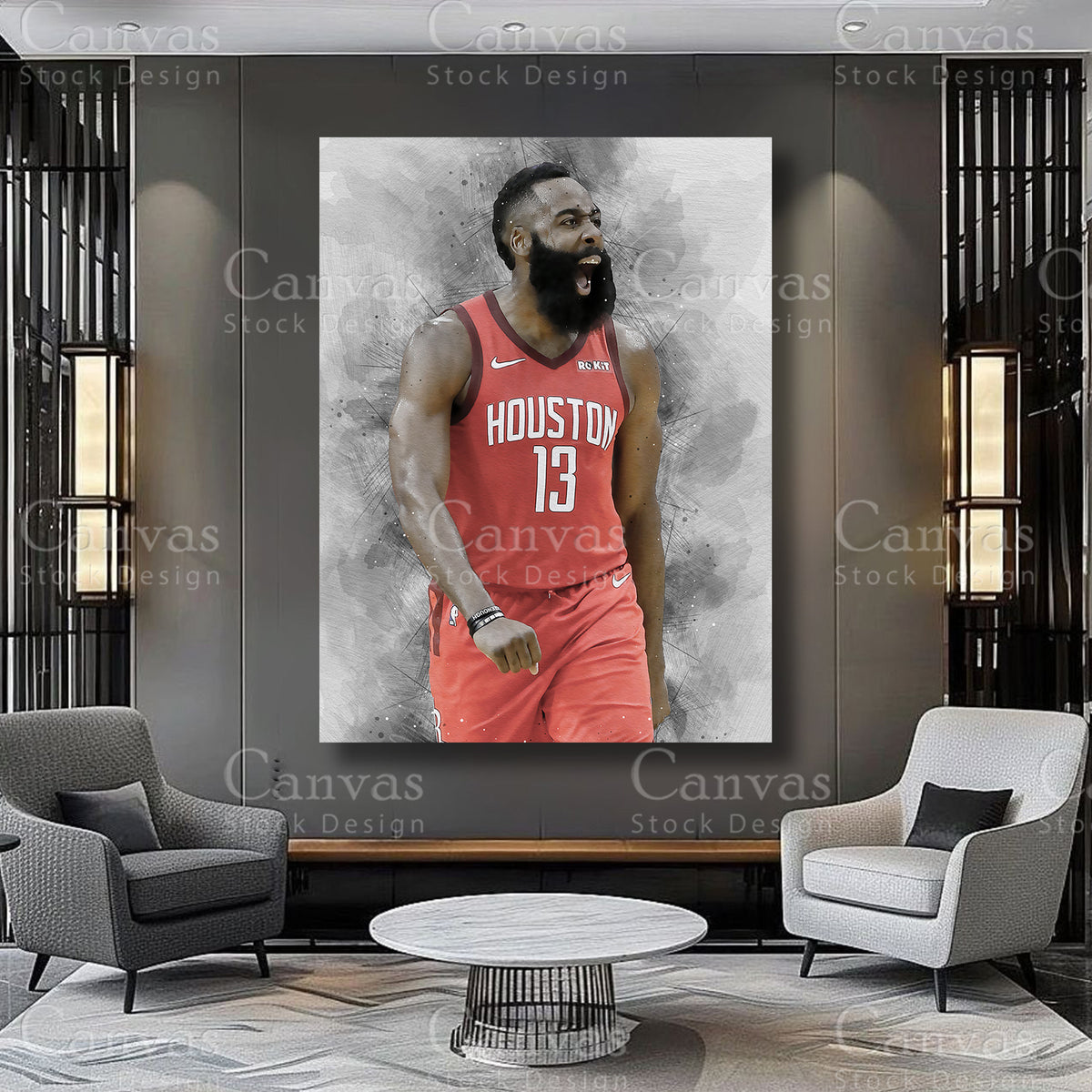 James Harden basketball player wall art