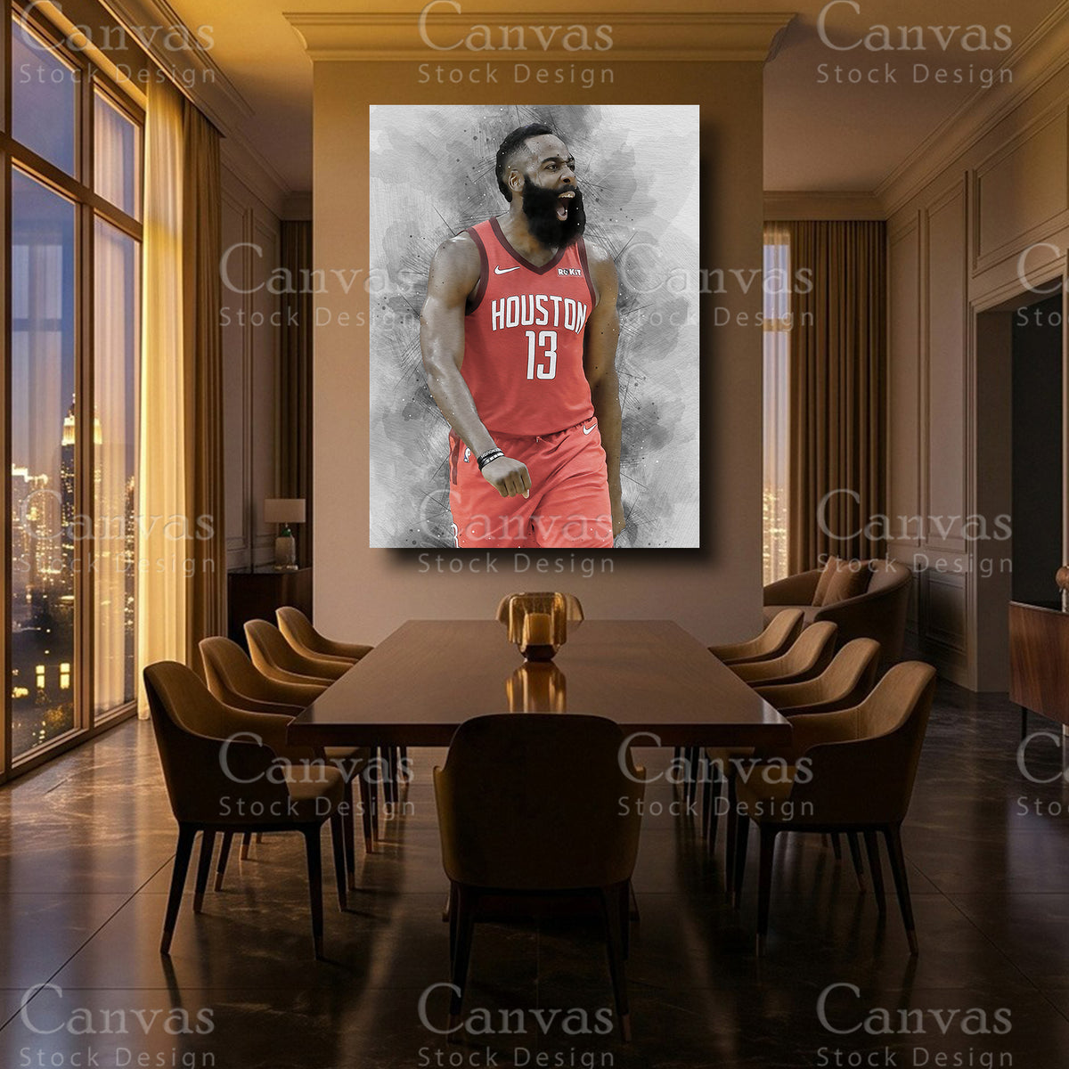 James Harden framed NBA wall decor