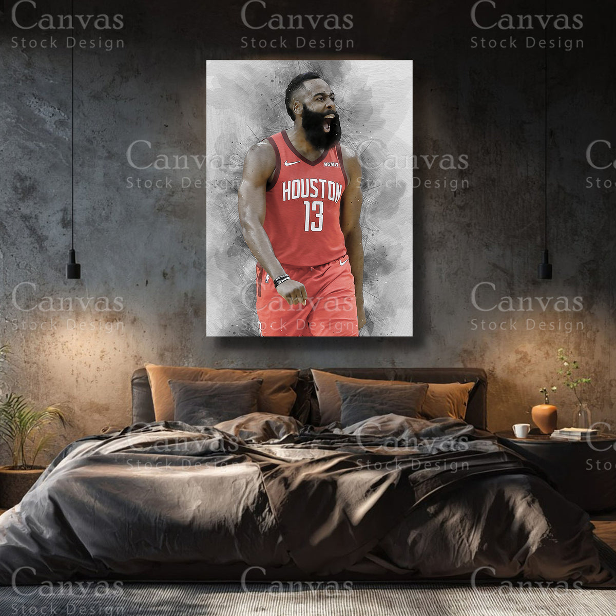 Luxury James Harden NBA wall art