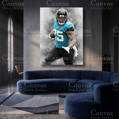 James Robinson inspired football print for a sports collection