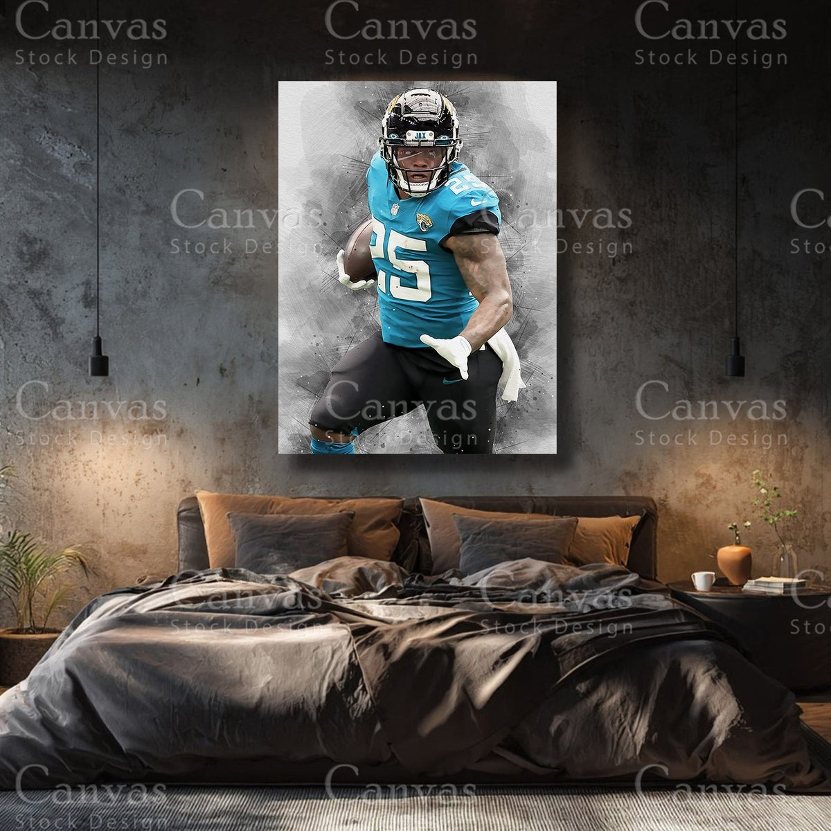 James Robinson premium sports wall art for a game room
