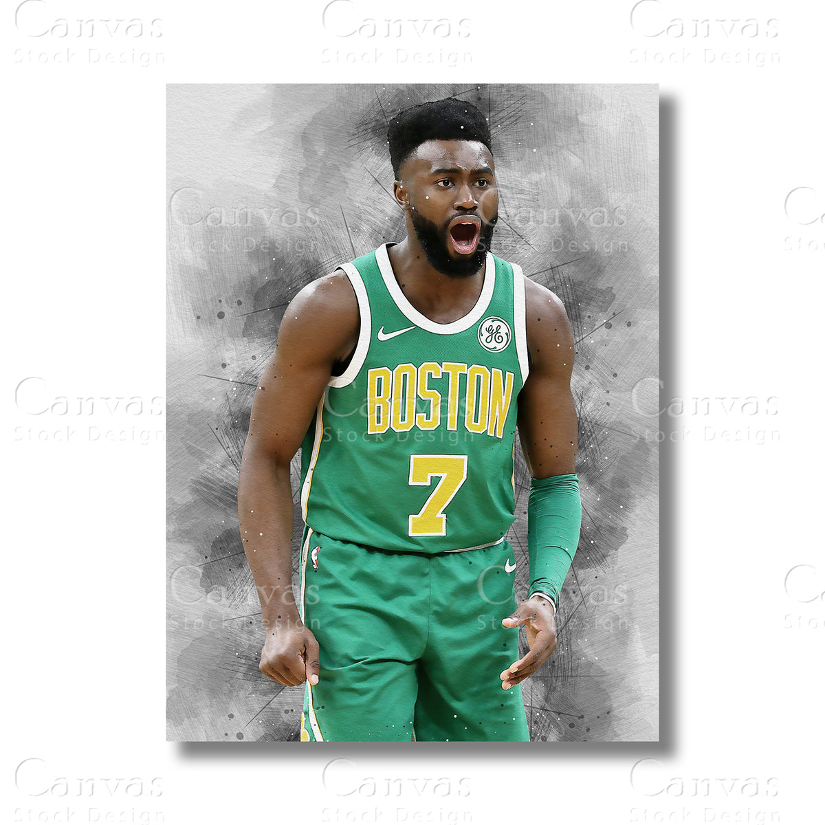 Jaylen Brown canvas wall art