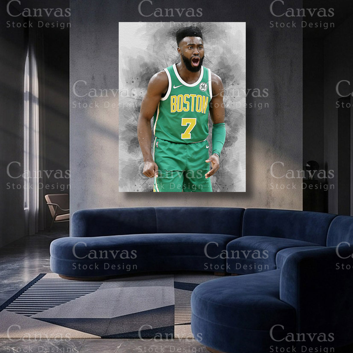 Jaylen Brown basketball artwork