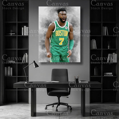 Jaylen Brown NBA canvas wall art