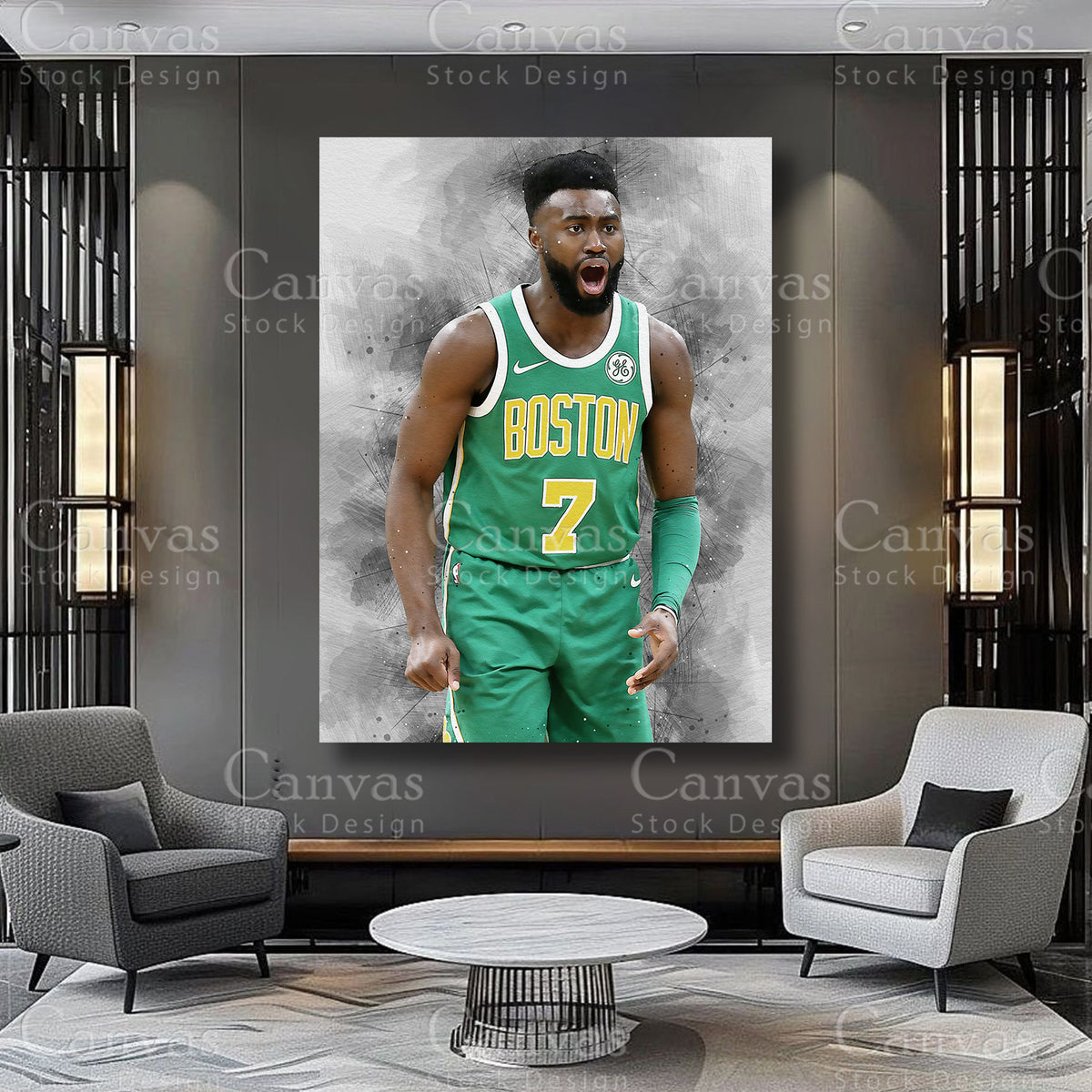 Jaylen Brown premium sports art