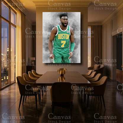 Jaylen Brown framed canvas artwork