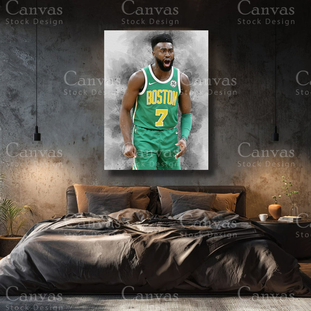 Luxury Jaylen Brown canvas wall art