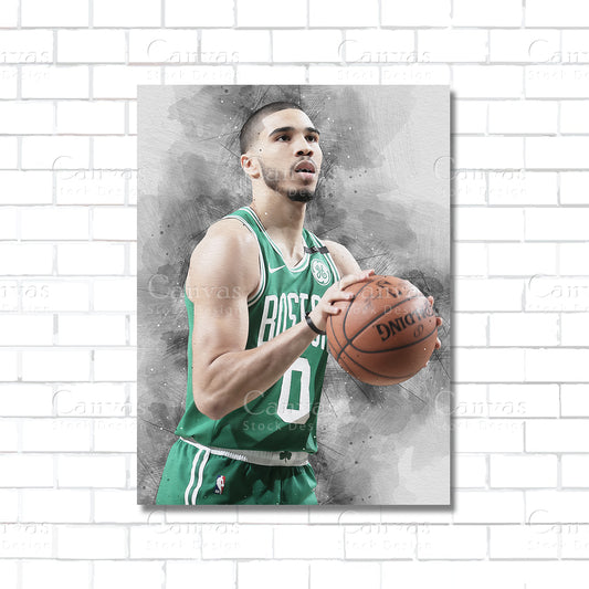 Jayson Tatum Canvas Wall Art