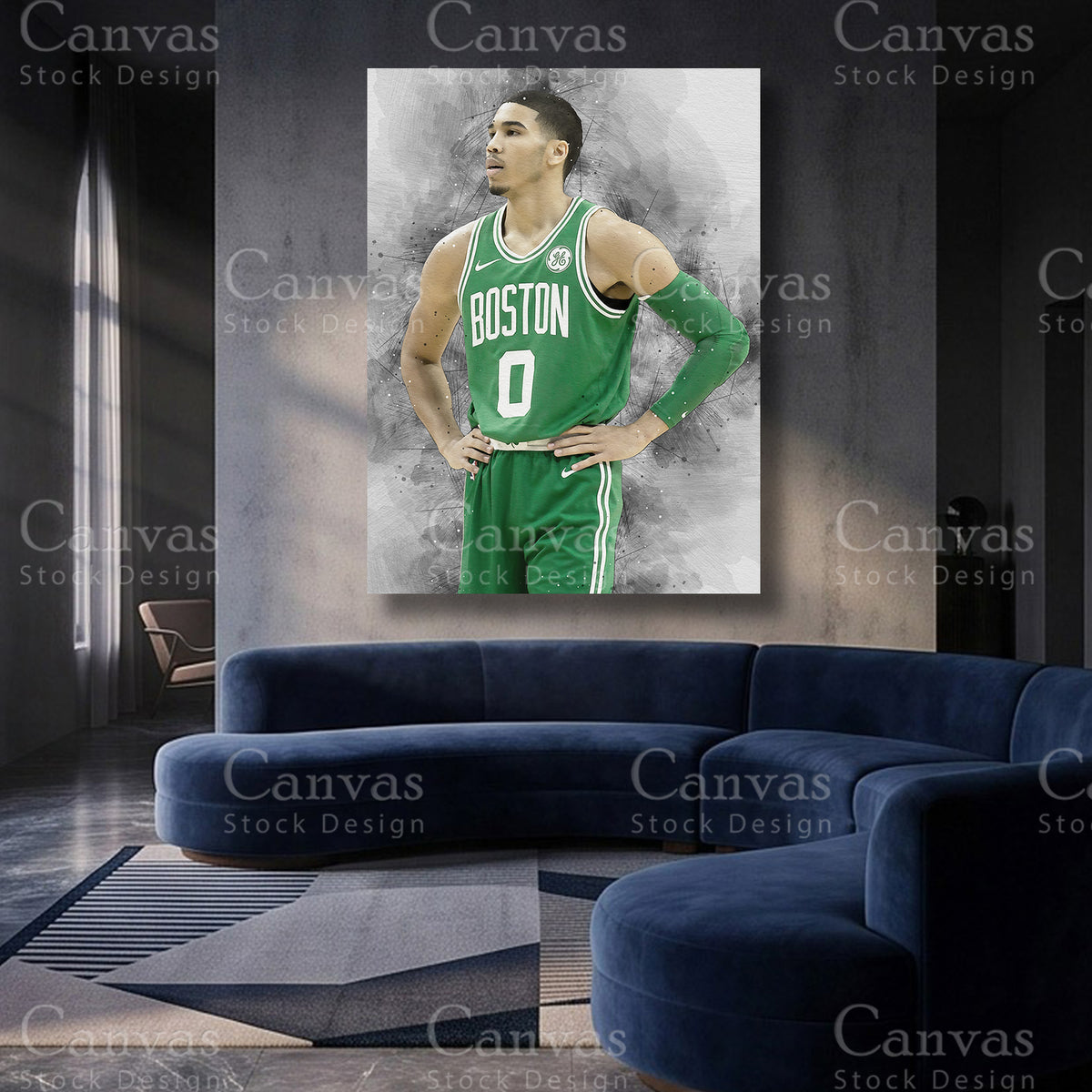 Jayson Tatum premium canvas artwork