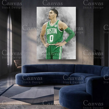 Jayson Tatum premium canvas artwork
