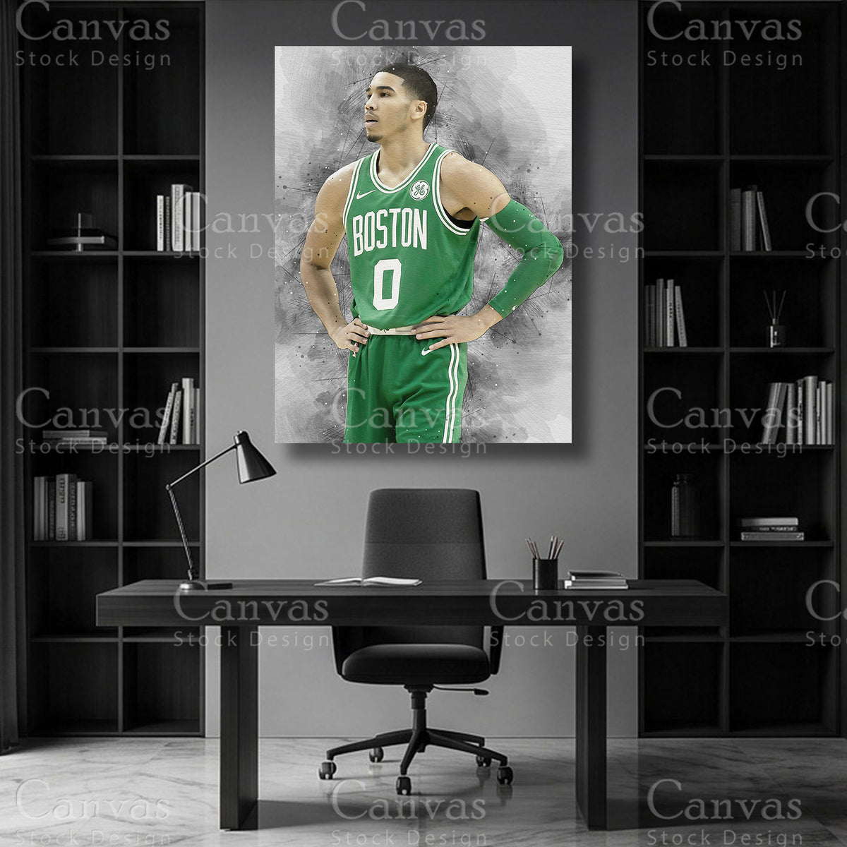Jayson Tatum NBA basketball art