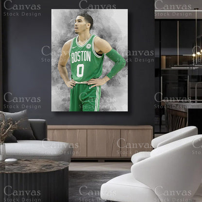 Jayson Tatum NBA canvas wall decor