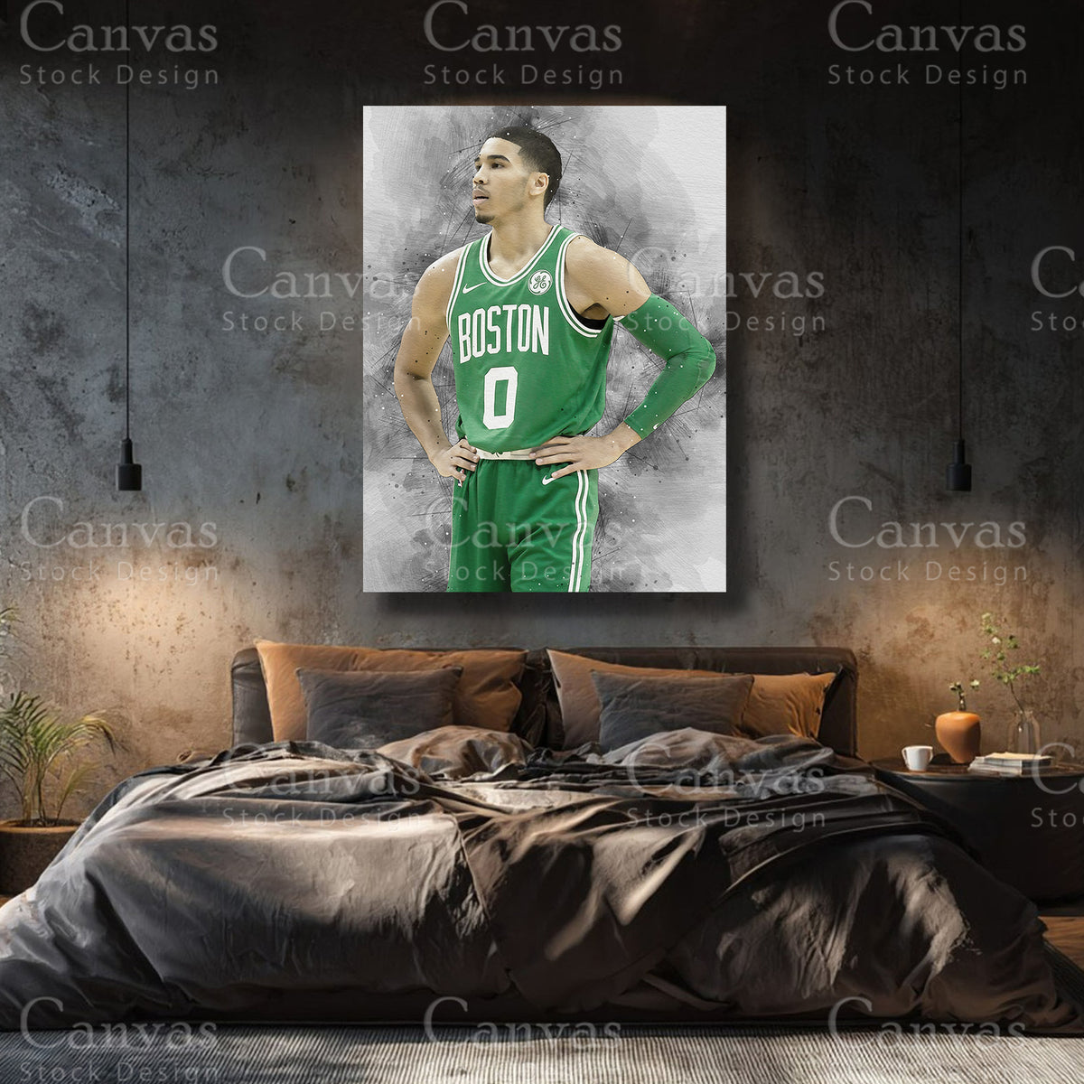 Premium Jayson Tatum basketball wall art