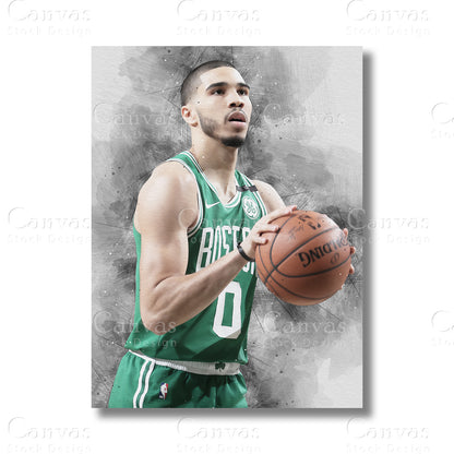 Jayson Tatum canvas wall art