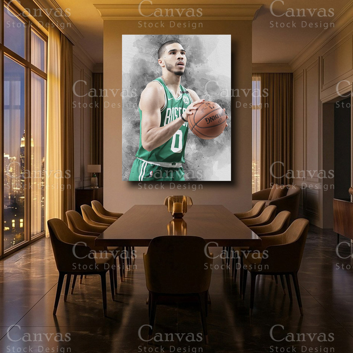 Jayson Tatum framed canvas art