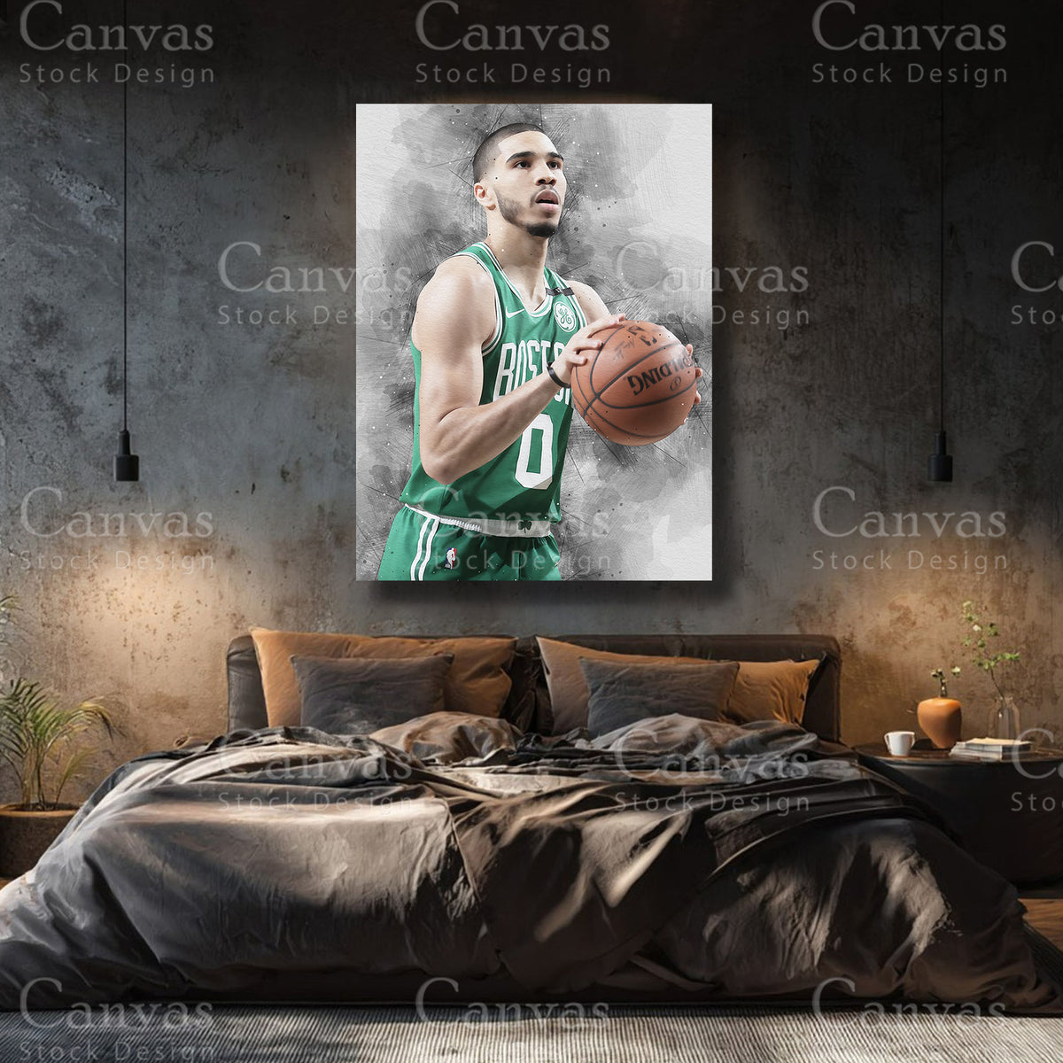 Luxury Jayson Tatum canvas wall art