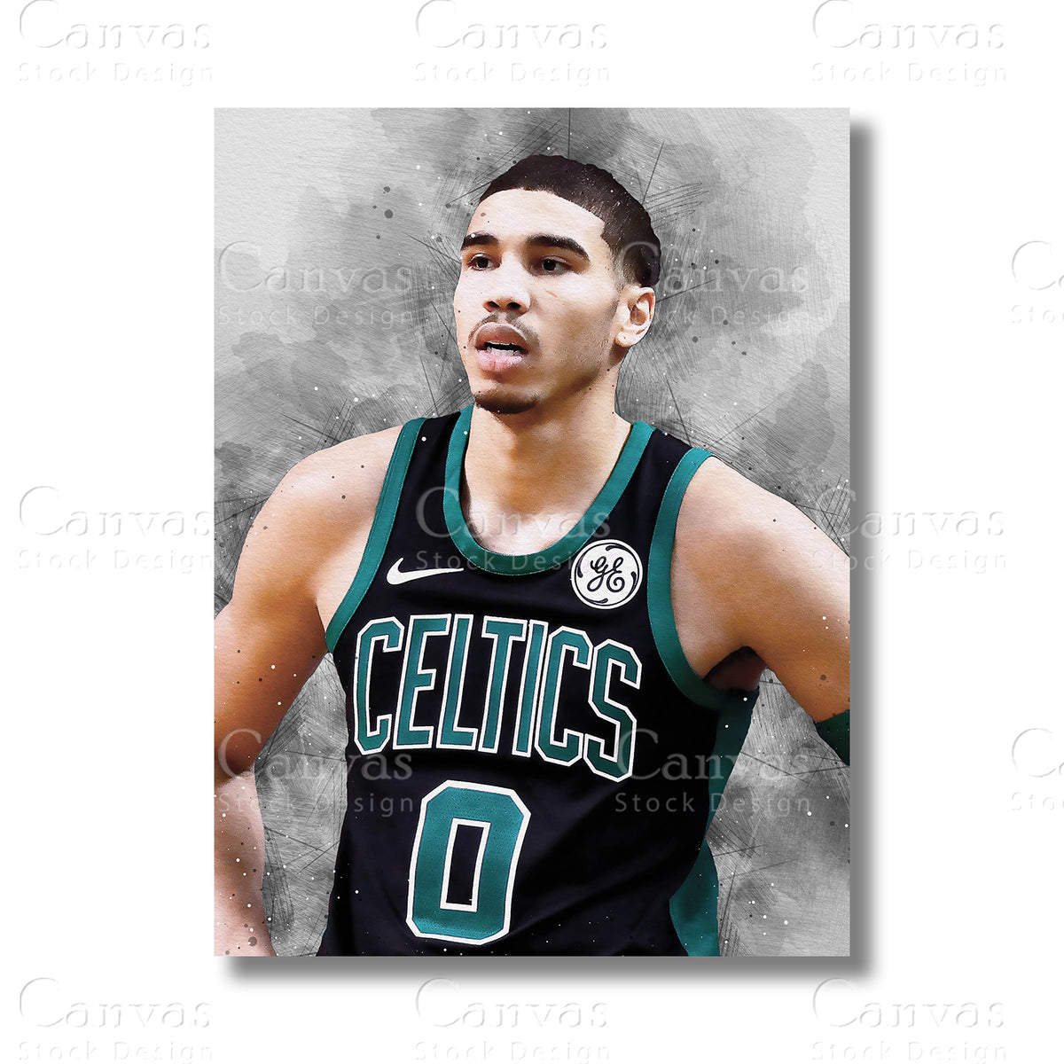 Jayson Tatum NBA canvas wall art