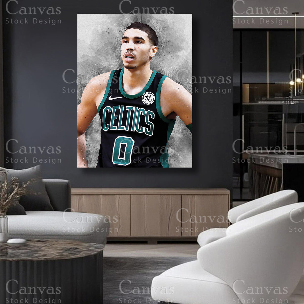 Jayson Tatum athlete canvas decor