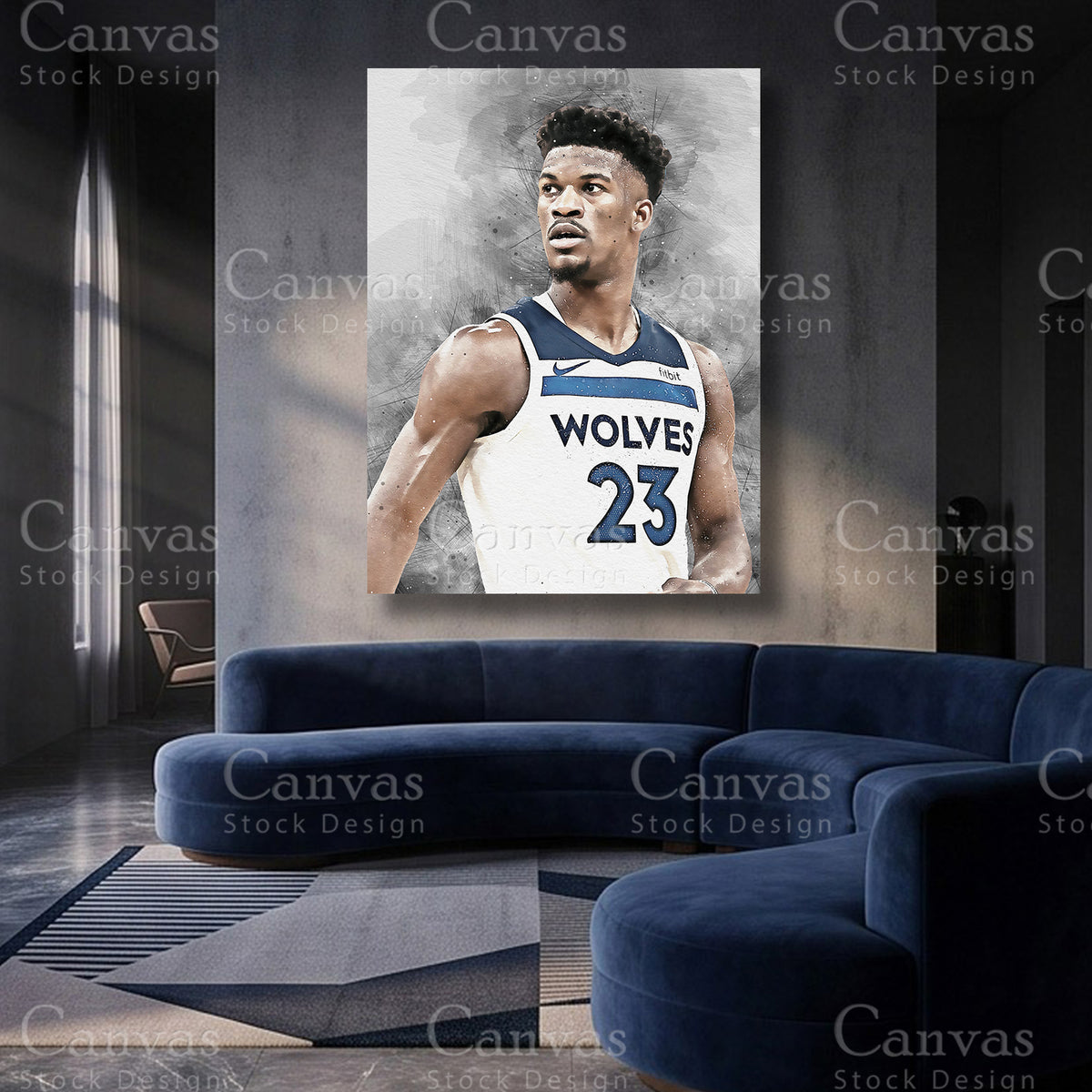 Jimmy Butler basketball artwork