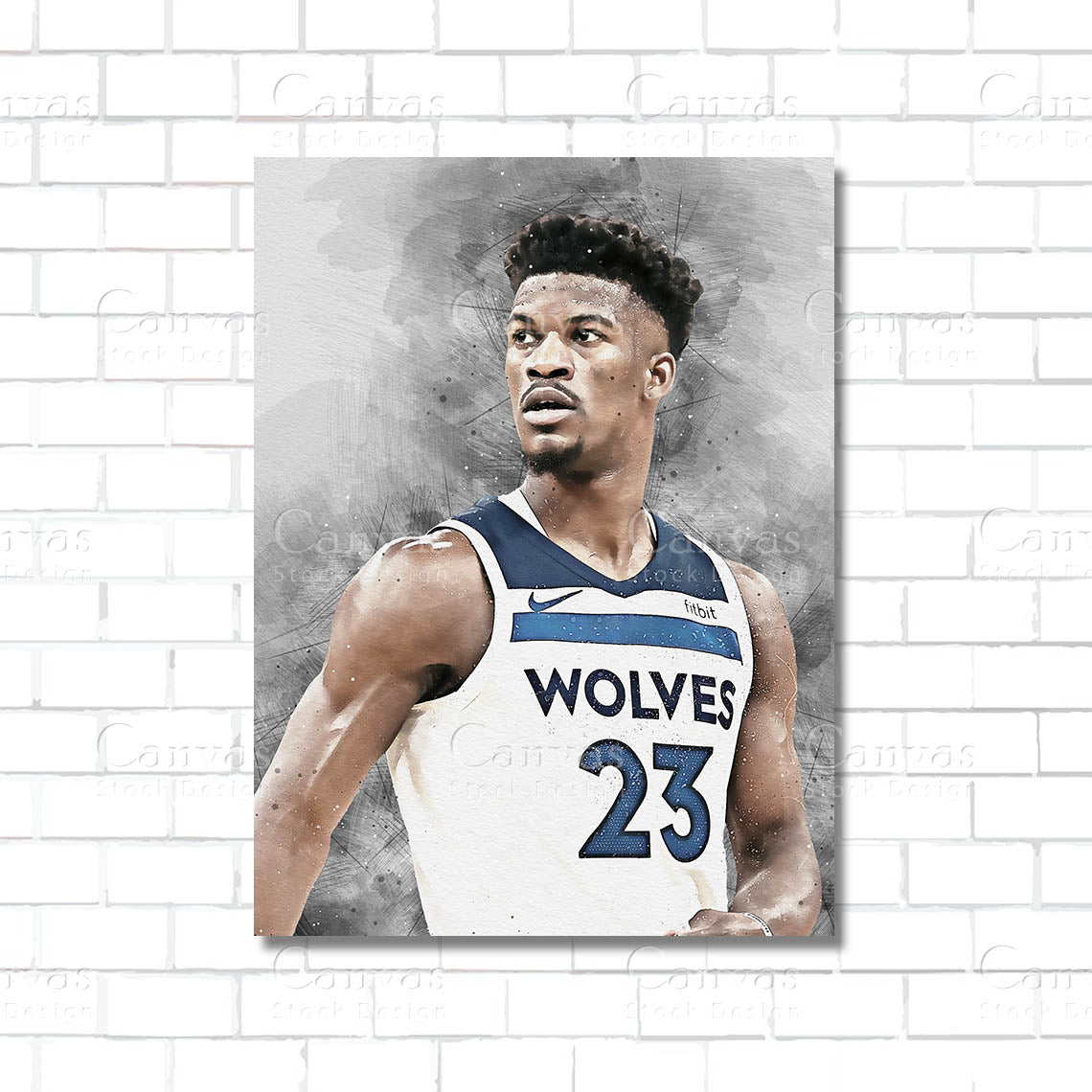 Jimmy Butler NBA basketball canvas wall art – Miami Heat poster print for man caves and fan rooms