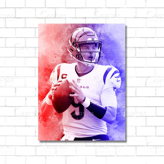 Joe Burrow Canvas Wall Art