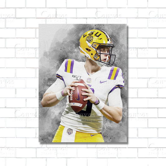 Joe Burrow Canvas Wall Art