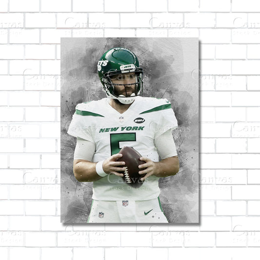 Joe Flacco Canvas Wall Art – NFL Quarterback Poster