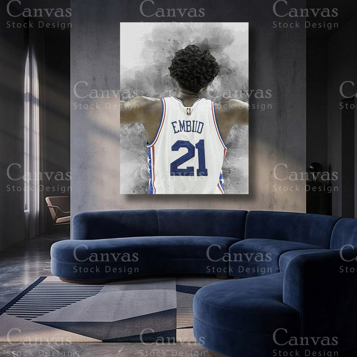 Joel Embiid premium basketball artwork