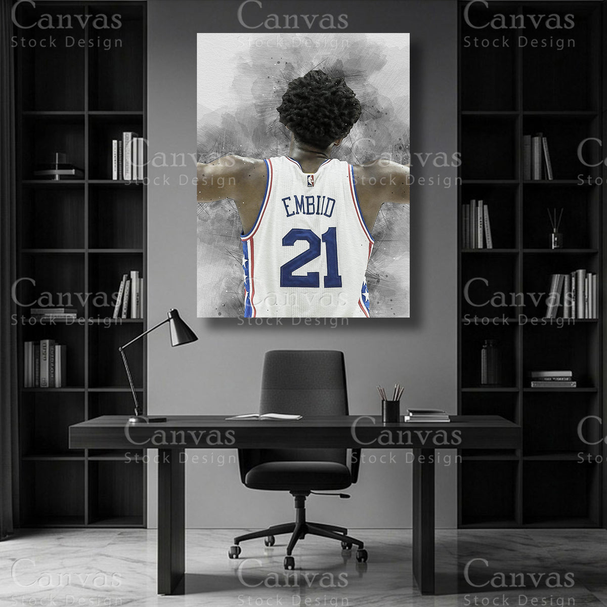 Joel Embiid NBA wall decor