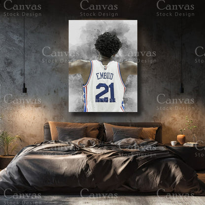 Premium Joel Embiid NBA canvas art