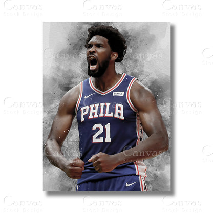 Joel Embiid canvas wall art