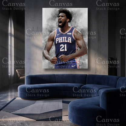 Joel Embiid basketball wall art