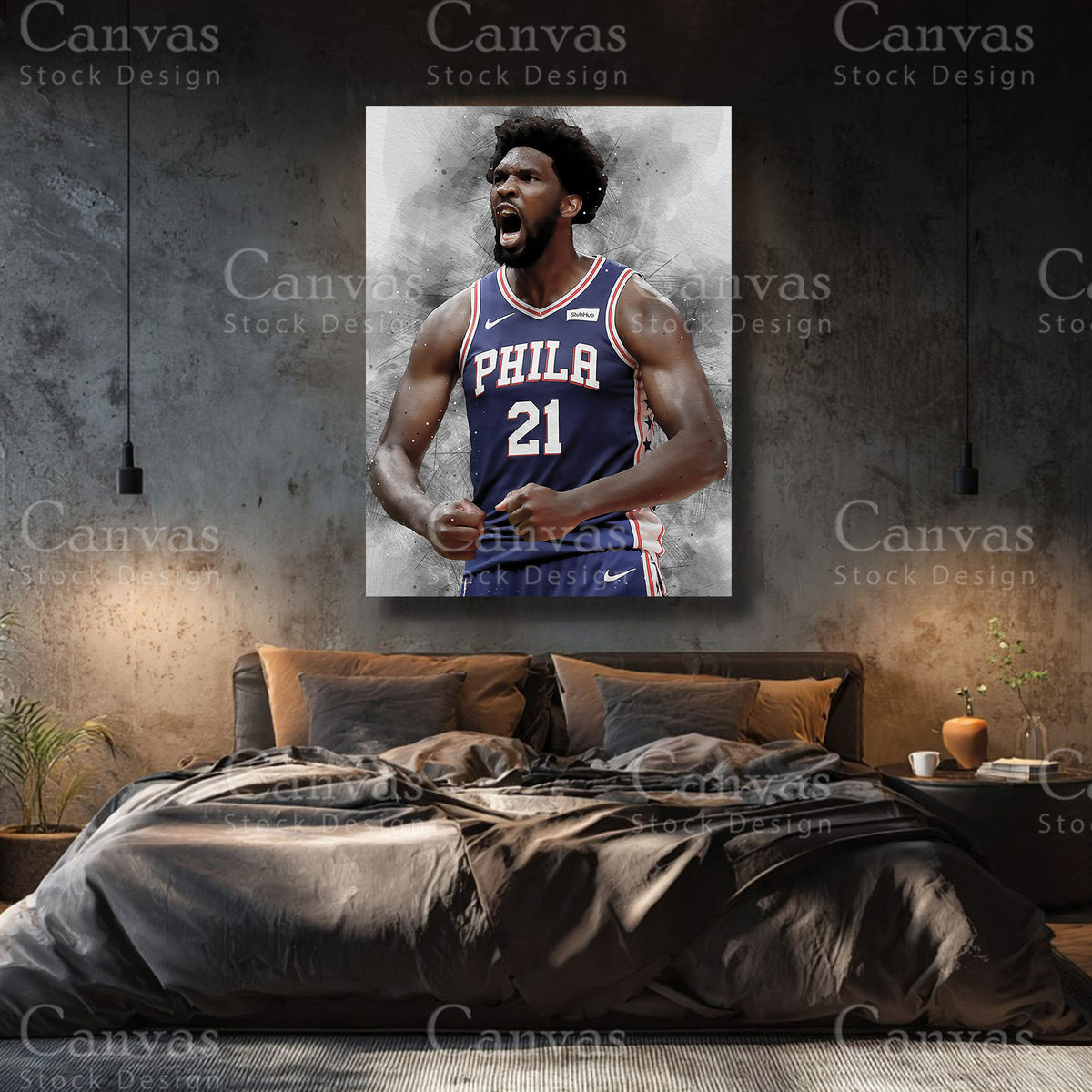 Luxury Joel Embiid canvas wall art