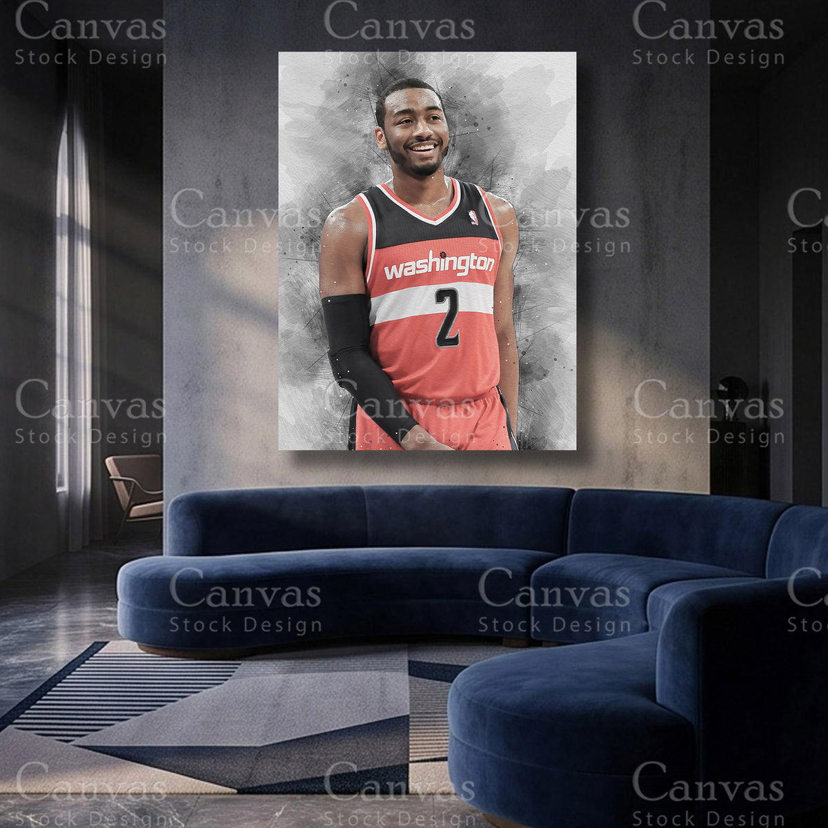 John Wall basketball canvas artwork
