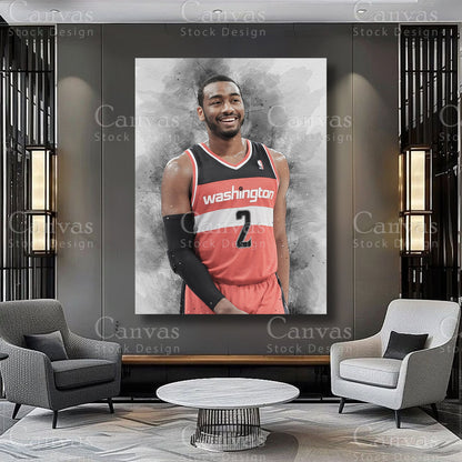 John Wall athlete artwork on premium canvas