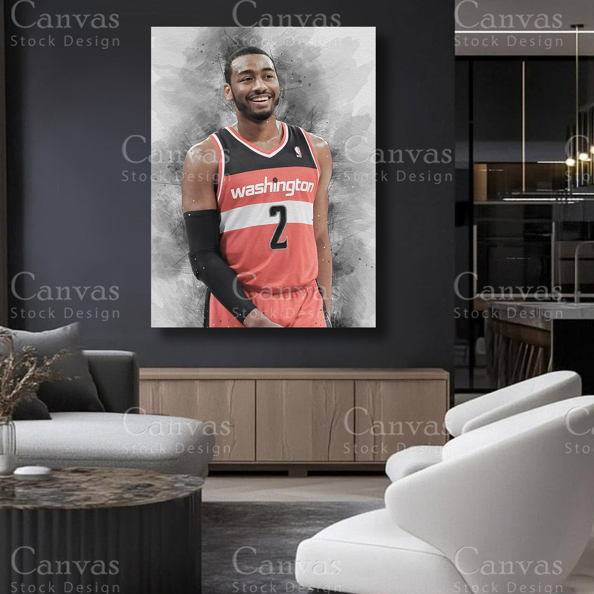 John Wall canvas artwork for refined interiors