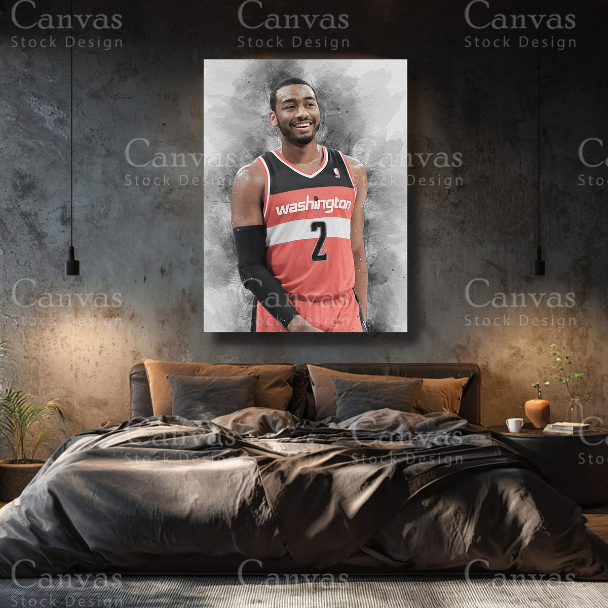 John Wall premium basketball wall decor
