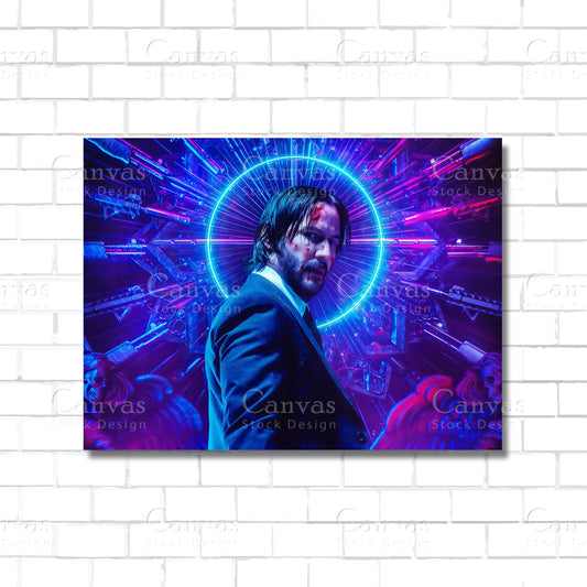 John Wick Chapter 3 Canvas Wall Art – Keanu Reeves Movie Poster Print