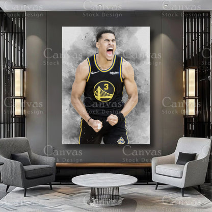 Jordan Poole athlete artwork on premium canvas