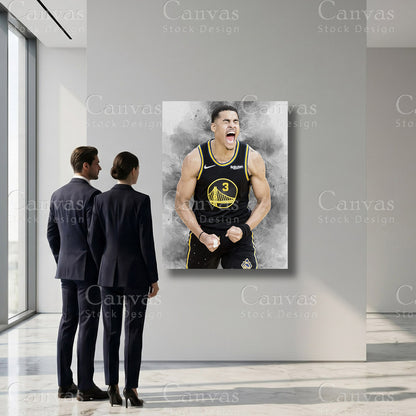 Jordan Poole basketball sports wall art