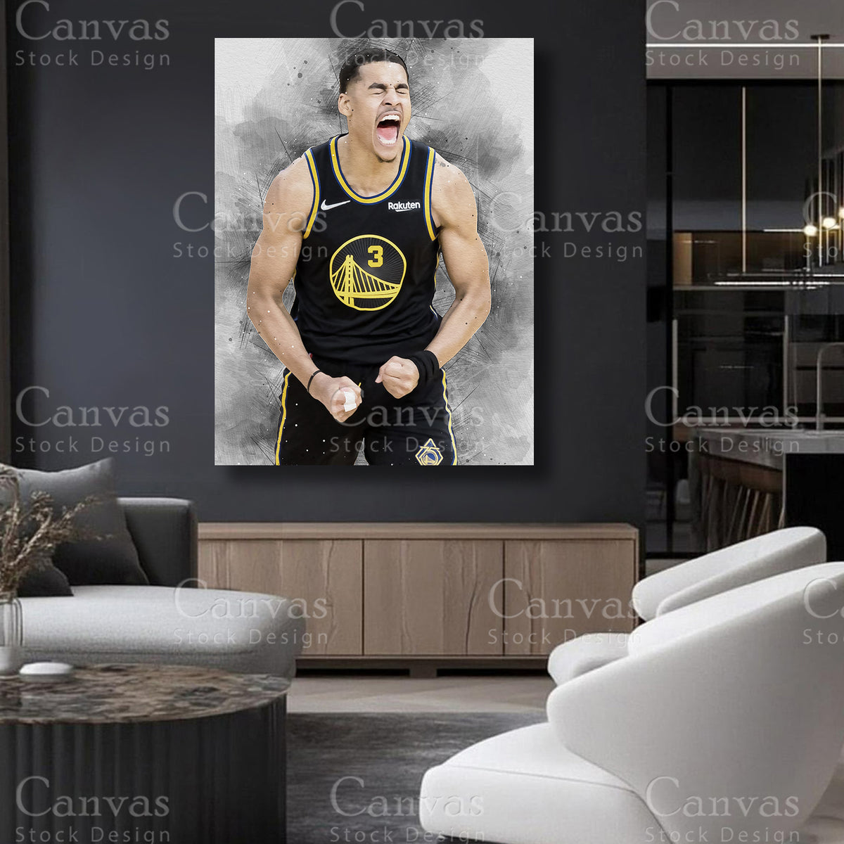 Jordan Poole canvas artwork for refined interiors